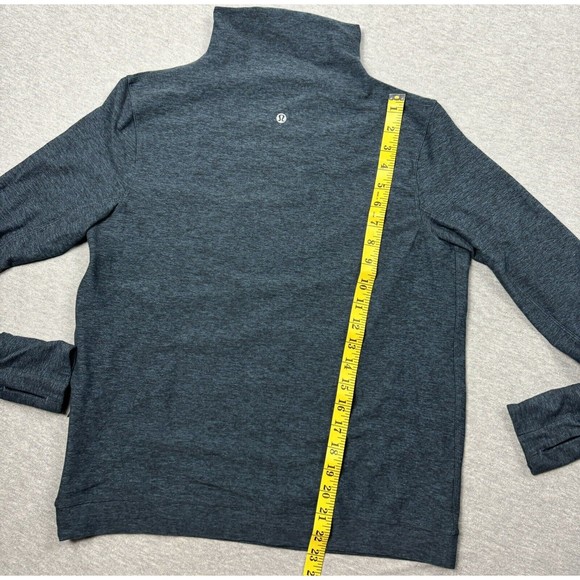 Lululemon Morning Miles L/S Pullover Top \8 Pleated Shoulder Mock Neck Cuffins - Picture 7 of 8